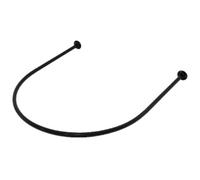 Barra De Cortina De Probador En Forma De U - Barra De Cortina De Probador De Tienda De Ropa - Barra De Cortina De Baño - Estante Semicircular De Pared con Anilla (Color : Black, Tamaño : 80x80cm)