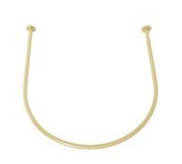 Barra De Cortina De Probador En Forma De U - Barra De Cortina De Probador De Tienda De Ropa - Barra De Cortina De Baño - Estante Semicircular De Pared con Anilla (Color : Gold, Tamaño : 80x80cm)