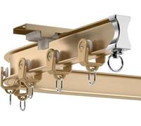 Barra de cortina de techo curvada de aluminio flexible, sistema de riel divisor de habitación en forma de L en forma de U, perfecto para decoración del hogar y separación de espacios