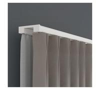 Barra de cortina de techo de 0,70 m a 6 m, kit divisor de habitación de doble riel para sala de estar y dormitorio, fácil instalación, color blanco, 120 cm, solución versátil separadora de espacios
