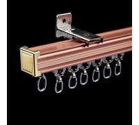 Barra de cortina de techo y pared, barra de cortina de aluminio para dormitorio, sala de estar, cocina, Binario per Tende (pared rosa, 1 m) - Fácil instalación y diseño