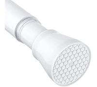 Barra de cortina de tensión blanca para ventanas de 28 a 48 pulgadas, barra de cortina ajustable expandible sin taladrar, barra de cortina de 7/8 pulgadas para dormitorio, puerta, armario puerta