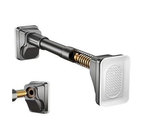 Barra de cortina de tensión resistente, sin torsión de taladro para extender la barra con resorte, barra telescópica antideslizante para armario, baño, ventana, puerta, cocina