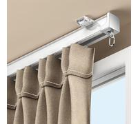 Barra de cortina deslizante curvada de aluminio de 19.7 pies, barra de cortina silenciosa para oficina, sala de estar, dormitorio, disponible en longitudes de 1, 2, 3, 4, 5, 6 m