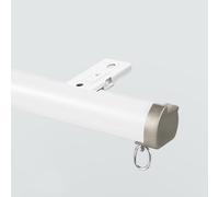 Barra de cortina deslizante resistente - 440 cm ajustable de aluminio para techo o pared para sala de estar y dormitorio (blanco, 4 x 110 cm)