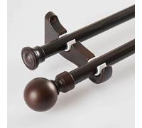 Barra de cortina doble, barras de cortina resistentes for ventanas, for riel de cortina con sistema de riel, divisor de ambientes(C,3.3m(10.8ft))