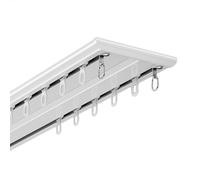 Barra de cortina doble ultrafina, gancho deslizante silencioso, aleación de aluminio duradera, juego de 3 piezas (3 x 120 cm), fácil instalación superior, perfecto para decoración del hogar