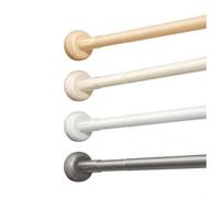 Barra de Cortina Extensible 0.35-4.9m Barra de Cortina Sin Taladrar Barra Cortina Ducha Riel Cortina Techo Perfecta para Sala de Estar y Dormitorio, Cocina, Armario(Milky white,0.75-1.20m)