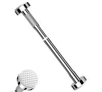 Barra de Cortina Extensible, Barra Cortinas Extensible, 27,0 mm de Diámetro, Acero Inoxidable, para Baño, Armario y Balcón(INOX,35-50 cm=13.8-19.7 in)