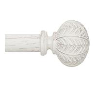 Barra de cortina extensible de 120 a 300 cm con remates de bola de 2,5 cm de diámetro, barra de 48 a 120 pulgadas, barras de cortina ajustables, color blanco, incluye soportes de cortina, kits de