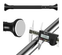 Barra de Cortina Extensible Sin Taladrar, Barra de Ducha Telescópica Ø33 mm, Antideslizante y Ajustable, Barra de Tensión Resistente para Baño, Dormitorio, Ventana, Armario y Cocina(Negro,40-55cm)