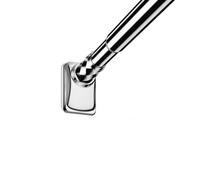 Barra de cortina, montaje en techo sin taladro, 40-500 cm, Ø33 mm, barra telescópica extensible para ventanas grandes y cortinas de ducha, diseño de abrazadera ajustable