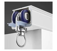 Barra de cortina negra resistente, montaje recto en el techo para divisores de habitación de hospital, teatro, hotel y oficina, barra de aleación de aluminio