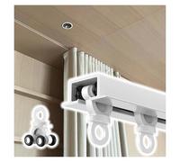 Barra de cortina oculta extra larga - Riel de montaje en techo cortable, riel individual de aluminio para RV y divisor de habitación, 23 pies / 7 m, protección de privacidad, diseño oculto