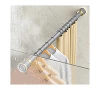 Barra de Cortina para Baño(70-415cm) Telescópica, Fácil de Instalar, Sin Taladros Riel para Cortina Extensible de Fácil para Baño, Cocina y Armario(Gray,165-215cm)