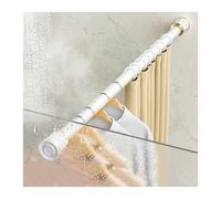 Barra de Cortina para Baño(70-415cm) Telescópica, Fácil de Instalar, Sin Taladros Riel para Cortina Extensible de Fácil para Baño, Cocina y Armario(White,165-215cm)