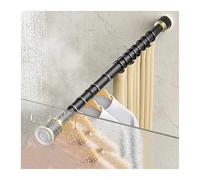 Barra de Cortina para Baño(70-415cm) Telescópica, Fácil de Instalar, Sin Taladros Riel para Cortina Extensible de Fácil para Baño, Cocina y Armario(Black,165-215cm)