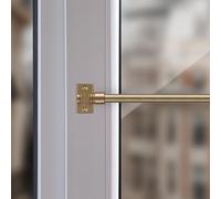 Barra de cortina para cafetería, acero inoxidable, gold - messing matt, 125 - 225 cm