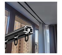 Barra de cortina personalizable de 4 a 36 pies para cortinas pesadas, perfecta para decoración del hogar, fácil instalación, diseño duradero