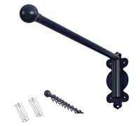 Barra de cortina resistente, brazo giratorio de 180° con remates, adecuado para paneles laterales y aplicaciones de puerta