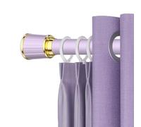 Barra de cortina telescópica ajustable de 40 cm de diámetro y 33 mm de diámetro, barra de cortina de ducha para baño, cocina, puerta, armario y balcón, barra extensible color morado
