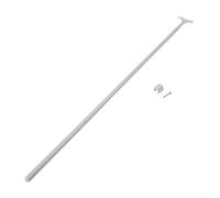 Barra de cortina telescópica de aleación de aluminio de 70 a 135 cm, ajustable con ganchos para abridor de persianas verticales, accesorios de ventana, acabado blanco, fácil de instalar