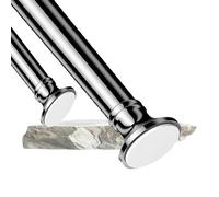 Barra De Cortina Telescópica Extensible De Acero Inoxidable, Barra De Tensión Para Cortinas De Voile, Barra Cortinas Extensible Sin Taladrar Palo Cortina Telescópica(Plata,110-190cm)