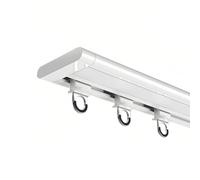 Barra de cortina ultra delgada para montaje en techo, barra única, sistema invisible resistente para sala de estar y dormitorio, fácil instalación, solución perfecta para dividir habitaciones