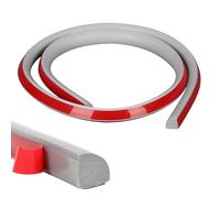Barra de cuartos flexible, tira decorativa autoadhesiva, resistente al agua para bordes de pared, bordes de armarios, techos, encimeras (gris, 6 m)