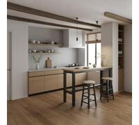 Barra de desayuno de cocina, mesa de bar, mesa de barra de desayuno, escritorio de café con marco de metal, 2,5 cm de grosor, puede soportar 150 kg para el hogar, cocina, desayuno, comedor, pub