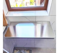 Barra de desayuno y mesa de comedor plegable compacta para montaje en pared, diseño de ahorro de espacio, 60 x 40 cm, 70 x 40 cm, 80 x 40 cm, estación de trabajo versátil para espacios pequeños (50 x