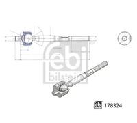 Barra de dirección Eje delantero, izquierda 178324 FEBI BILSTEIN para MINI MINI