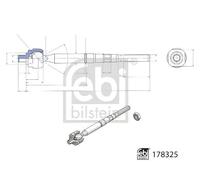 Barra de dirección Eje delantero, izquierda 178325 FEBI BILSTEIN para RENAULT
