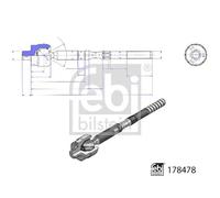 Barra de dirección Eje delantero, izquierda 178478 FEBI BILSTEIN para RENAULT