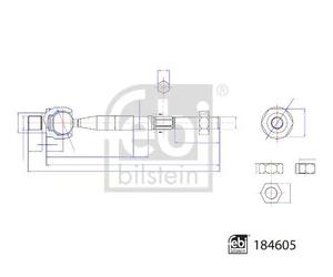 Barra de dirección Eje delantero, izquierda 184605 FEBI BILSTEIN para KIA