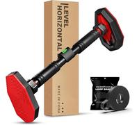 Barra de dominadas para marco de puerta - Ajustable 65-100 cm sin tornillos - Con nivel integrado, bloqueo por engranajes y resortes estabilizadores - Entrenamiento de fuerza en casa