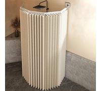 Barra de ducha ajustable sin taladro, con ventosas fuertes, impermeable, plegable, antimoho, lavable, ahorra espacio