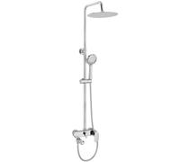 Barra de ducha bañera monomando redonda cromada ajustable de 90 a 150 cm Viar de Valaz