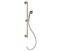 Barra de ducha Gessi Venti20 con soporte acodado, con soporte de ducha orientable, montaje en pared, 1 chorro, conexión 1/2, 65143726, Color: Bronce cálido cepillado PVD