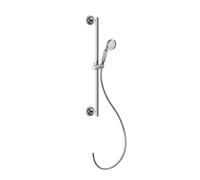 Barra de ducha Gessi Venti20 con soporte acodado, con soporte de ducha orientable, montaje en pared, 1 chorro, conexión 1/2, 65143031, Color: cromado