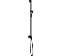 Barra de ducha hansgrohe AXOR One con conexión a la pared, mangueras de ducha 1,60m, 48792670, Color: negro mate