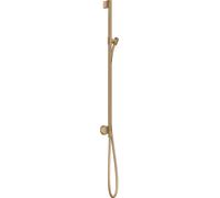 Barra de ducha hansgrohe AXOR One con conexión a la pared, mangueras de ducha 1,60m, 48792140, Color: Bronce cepillado