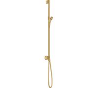 Barra de ducha hansgrohe AXOR One con conexión a la pared, mangueras de ducha 1,60m, 48792250, Color: Óptica de oro cepillado