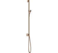 Barra de ducha hansgrohe AXOR One con conexión a la pared, mangueras de ducha 1,60m, 48792300, Color: Oro rojo pulido