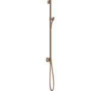 Barra de ducha hansgrohe AXOR One con conexión a la pared, mangueras de ducha 1,60m, 48792310, Color: Oro rojo cepillado