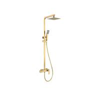 Barra de ducha monomando extensible acero inoxidable acabado oro cepillado Pisa de Imex - Oro / Latón / Imex
