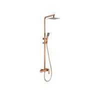 Barra de ducha monomando extensible acero inoxidable acabado oro rosa cepillado Pisa de Imex - Rosado / Latón / Imex