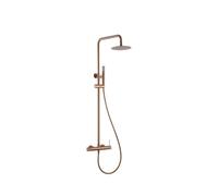 Barra de ducha monomando extensible de acero inoxidable con acabado oro rosa cepillado Line de Imex - Rosado / Latón / Imex