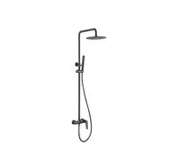 Barra de ducha monomando extensible hecha de acero inoxidable con acabado negro metalizado Delos Imex - Negro / Latón / Imex