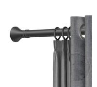 Barra de ducha pesada ajustable de 40 a 500 cm, sin taladro, para baño, armario, cocina, color gris (70-120 cm)